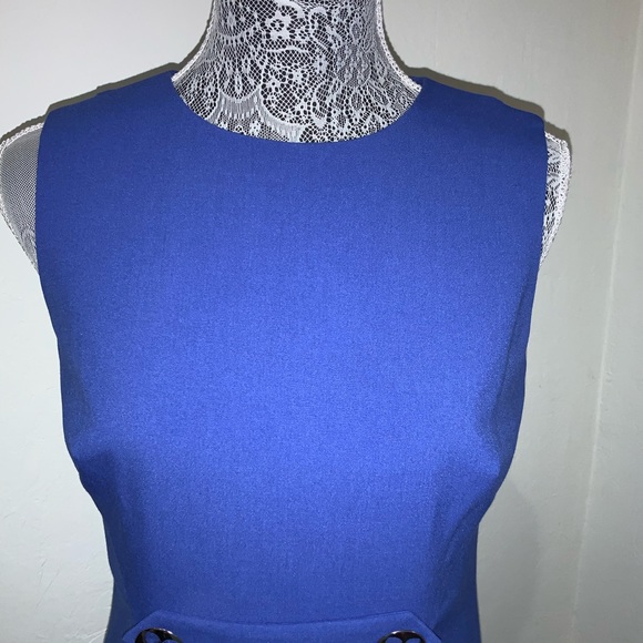 ❌📂BANANA REPUBLIC DRESS COBALT BLUE WITH TAB 4 - Picture 2 of 8